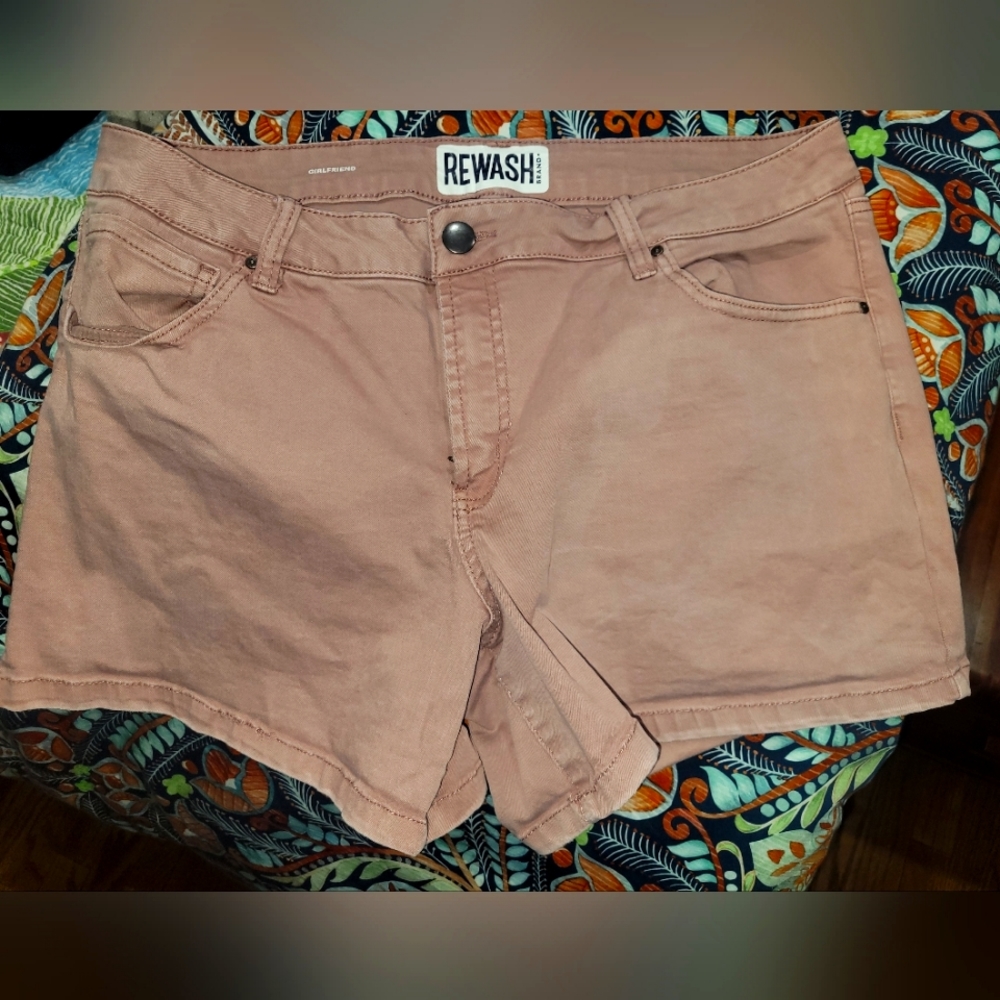 Rehash blush denim shorts